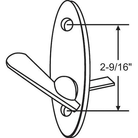 Strybuc Patio Door Latch White 750-2573609